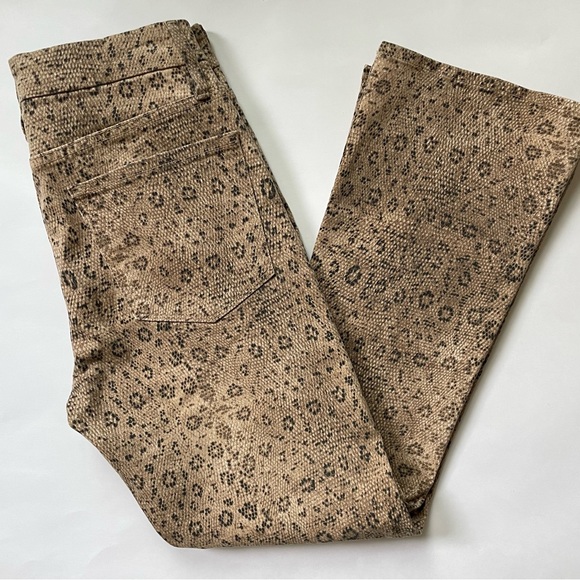 Frame Le Crop Mini Boot snake python print in vanilla multi tan, brown jeans 26 - Picture 3 of 17